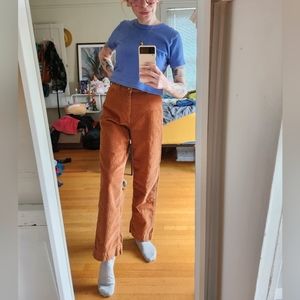 Everlane Corduroy Wide-Leg Pant size 2 in Acorn